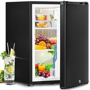 Smad 12v Fridge for Campervan, 53L Caravan Fridge 12v 240v, Lockable Camping Fridge, Silent 2 Way Fridge for Campervan, Motorhome, Caravan, Camper, Van, RV, 0-10℃, Reversible Door