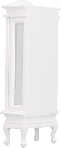 Miniatura 7 de Gabinete de exhibición en miniatura, muebles de casa de muñecas, gabinete de techo de arco de madera, accesorios de alta simulación para casa de