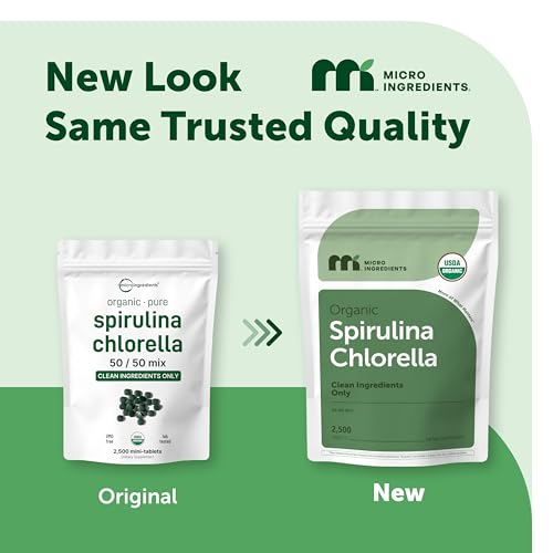 Micro Ingredients Organic Spirulina Chlorella Mini Tablets