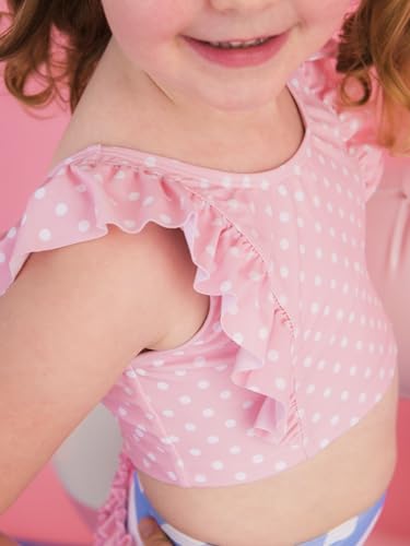 Image of RuffleButts Baby /Toddler Girls UPF50+ Waterfall Tankini Two Piece Swimsuit