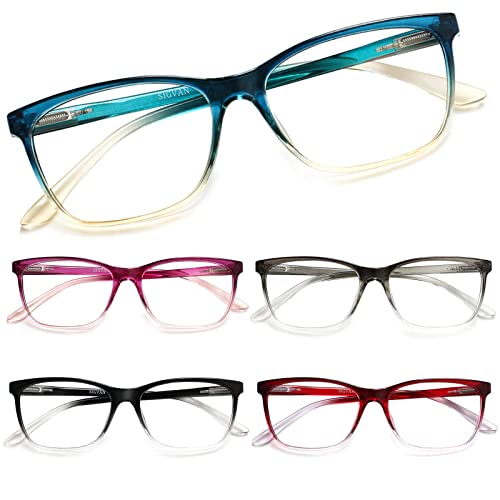 Image of SIGVAN Ladies Reading Glasses Blue Light Blocking Spring Hinge Fashion Pattern Print Eyeglasses for Women