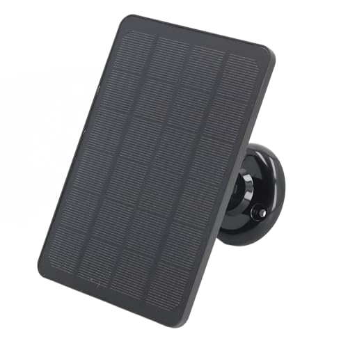 UPALDHOU Cargador de Panel Solar de 10W para Pro 3/4/5SULTRAGO 2/Floodlight -Cameras IP65 Monocristalina Impermeable Monocristalina Silicon Cargo con Instalación Flexible (Black)