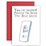Huxters Uncle Birthday Card –Happy Birthday Card for Brother, Best Friend – Humorous Uncle Card for him You’ve Tested Positive Birthday Card for Best Uncle – A5 (Uncle)