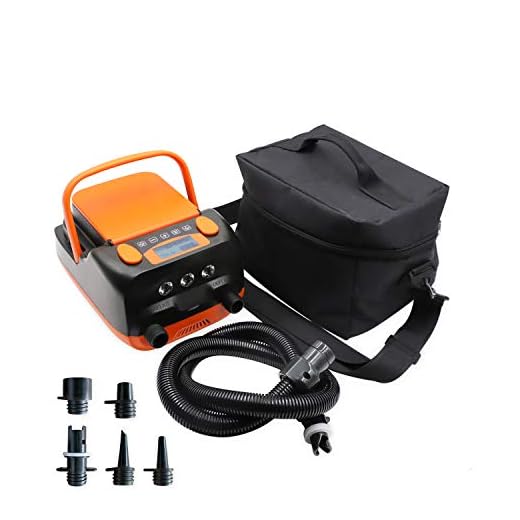 Wiederaufladbare Sup-Luftpumpe, elektrisch, tragbar, 16 PSI 12 V mit Akku, Stand-Up-Paddelbrett, elektrische Pumpe, Inflator/Deflator, tragbarer Luftkompressor für Paddelboards, Boot, Kajak