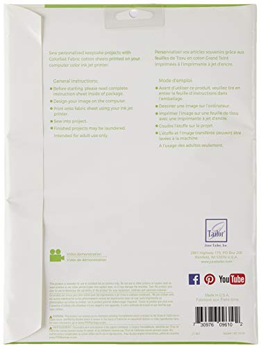 June Tailor JT-961 Colorfast Fabric Sheets 10-Pack White thumb #1