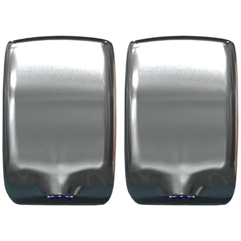 Commercial Hand Dryer (2-Pack) - Electric Hand Dryers for Bathrooms– High Speed (224 MPH) Stainless Steel Air Hand Dryer with Air Filter, Optional Energy-Saver Mode, Speed/Volume Control Cover
