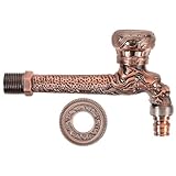 Dragon Faucet, Vintage Wall Mounted Sink Faucet Classic Single Cold Tap, Vintage Dragon Mop Sink Basin for Laundry Bathroom