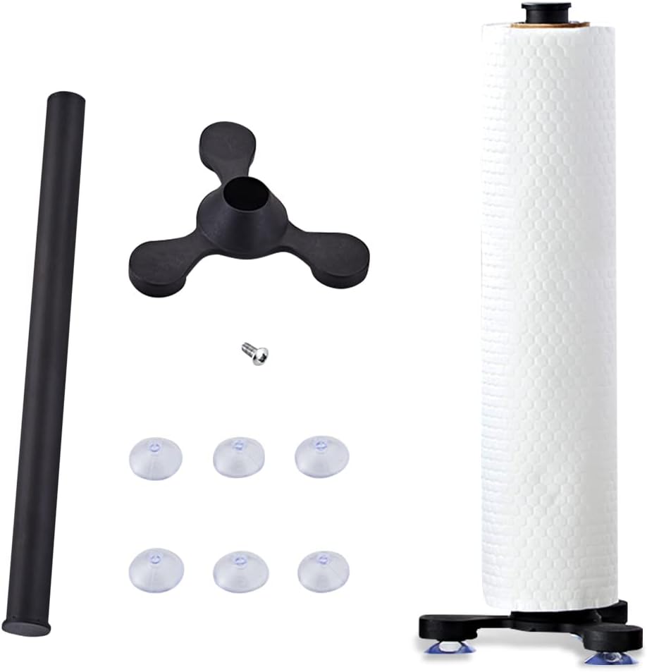 KyeeaDIY Black Kitchen Paper Towel Holder Countertop, Stand