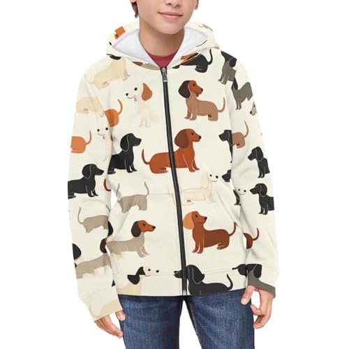 Kids Zip up Hoodie Boys for Fitness Running Kicking Crewneck Long Sleeve Big Pockets3