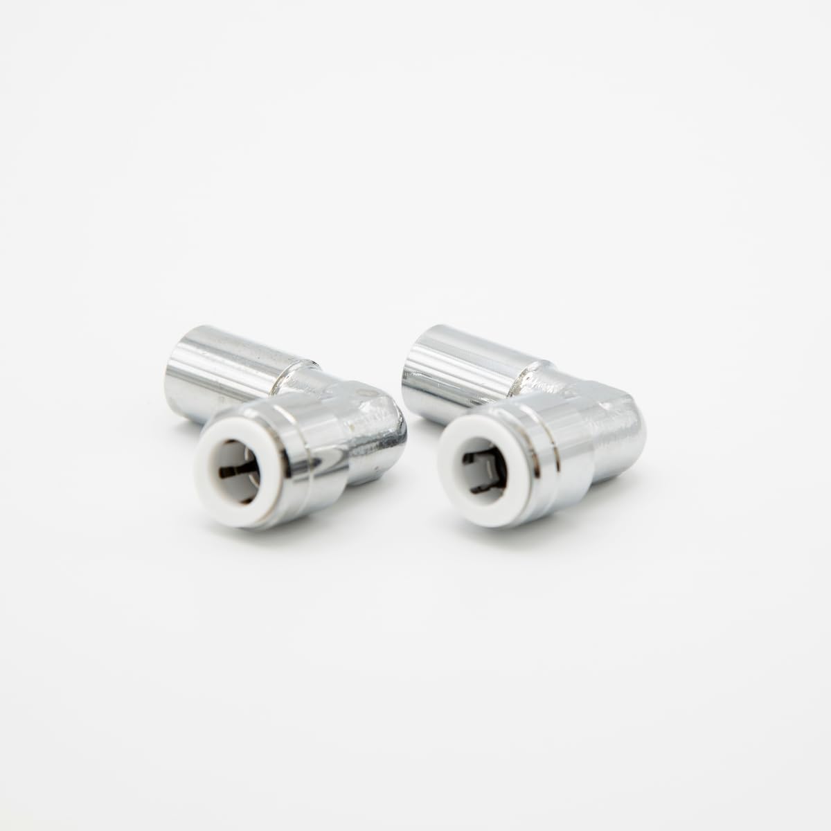 Plumb Bliss Chrome Push Fit Reducing 90° Elbow F 10Mm X M 15Mm (Pack Of 2)