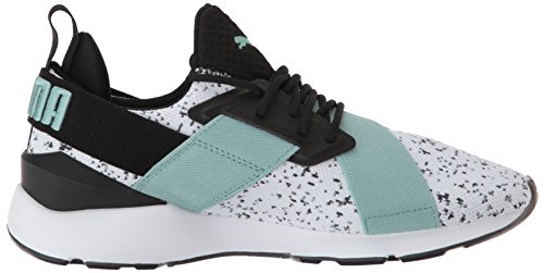 Puma Women's Muse Solstice Wn Sneaker, White-Aquifer Black, 6 M US