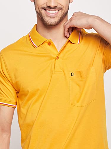 Image of UNIBERRY Men's Cotton Half Sleeves Solid Polo Neck T-shirt-MT4-BG 4XL