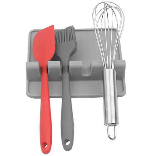 Featured Product MAGLONG Kitchen Utensil Rest，BPA-Free Silicone Spoon Rest & 4 Slots Heat-Resistant Ladle Spoon Spatula Holder, Gray