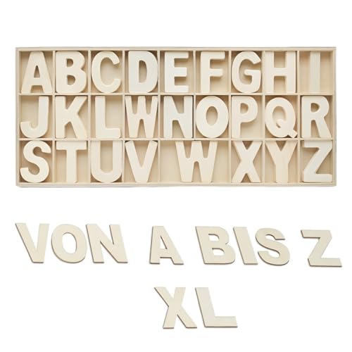 EIHI 156 Pièces Lettres de Majuscules en Bois,lettre en bois Lettres en Bois de A à Z,Decorative Lettre Alphabet en Bois,Mini Lettre en Bois,Pour...