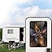 HUISEFOR Brown Flower RV Door Window Shades for Inside Camper Modern Decorative Automotive Sunvisor Protector Foldable RV Blackout Window Cover 16x25