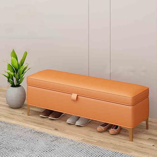 Banc à chaussures en cuir au design moderne et assise confortable