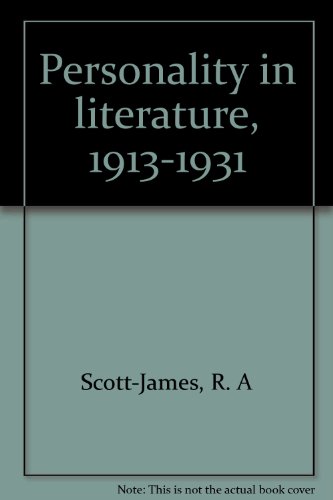 Personality in literature, 1913-1931 B00086CSV0 Book Cover