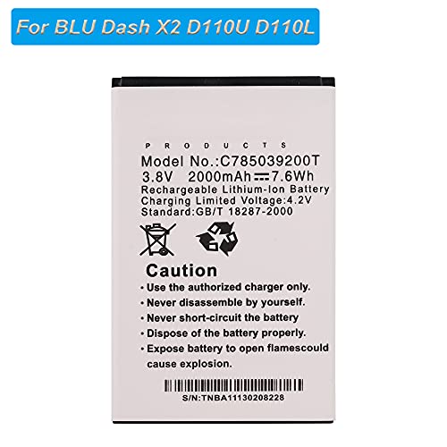 E-YIIVIIL Replacement Battery C785039200T Compatible with BLU Dash X2 D110U D110L with Tools