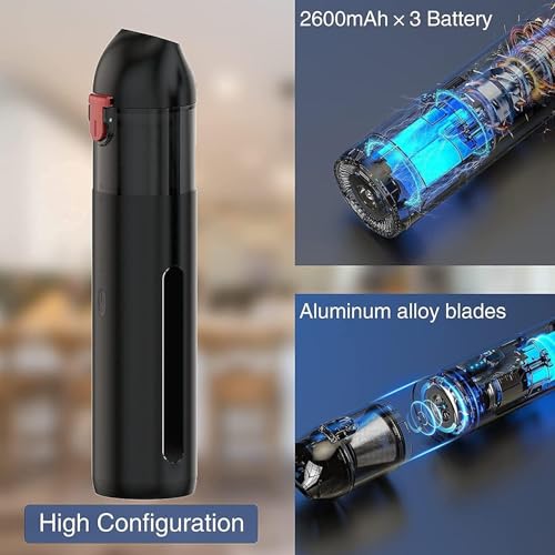 Image of DEVIANT 2in1 Wireless Portable Handheld Vacuum Cleaner with Dual Suction Modes,6000Pa Suction Power, 7800mAh Battery, and LED Torch for Car, Home & Travelling