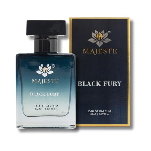 Image of BLACK FURY Men's Eau De Parfum 50 ML | Luxury Long Lasting Men's Perfume | Citrus & Spicy Woody Fragrance with Lemon, Sage, Black Amber & Patchouli