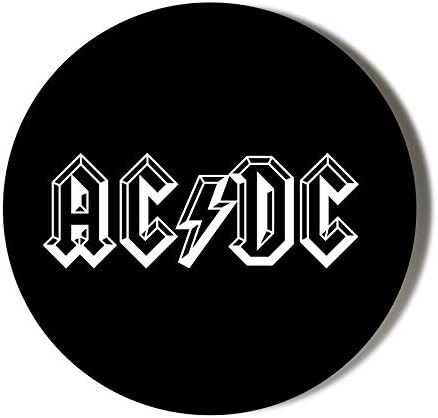 Classic AC/DC Lettering Black Background 6 x 70mm Vinyl Stickers (Pack ...