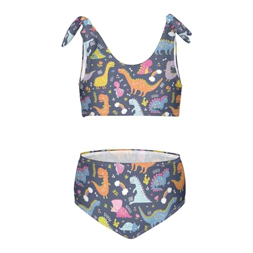 Image of CaTaKu Girls Two Piece Swimsuits Toddler Bathing Suits Bikini Set Summer Beach Swimwear for Girls Size 3-12T