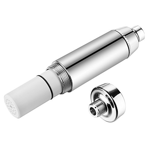 HotelSpa Universal High Performance Shower Filter with Replaceable Enriched KDF Cartridge. Can be used with any Overhead Shower Head, Handheld Shower or Shower Combo (Premium Chrome Finish)
