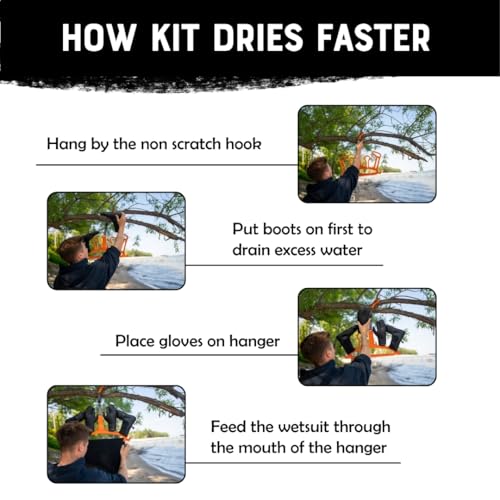 Wetsuit Hanger by C-Monsta | Quick Drying | Heavy Duty | Effective & Versatile | Wetsuit Hanger for Wetsuit, Gloves and Boots. Perfect for Surfing, Paddleboards, Divers+ (V2 Grey) by c-monsta - Image 4