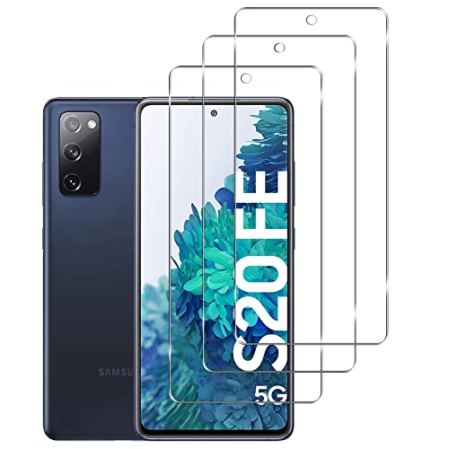 KELOLIN Screen Protector for Samsung Galaxy S20 FE 5G [3 Pack] Easy to Install Anti-Scratch Anti-Fingerprint No-Bubble HD Tempered Glass Screen Protector Compatible with Samsung Galaxy S20 FE 5G