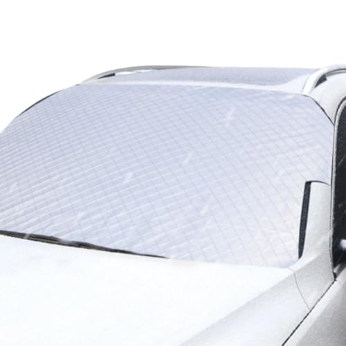 DWFEYOI Frontscheibenabdeckung Auto, Windschutzscheibe Abdeckung, Windschutzscheibenabdeckung, Scheibenabdeckung Auto, Faltbar gegen Sonne, Schnee, Frost, Staub, 140 * 101cm
