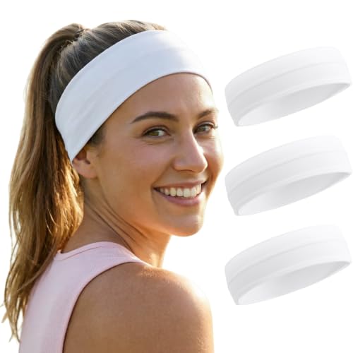 Image of DRESHOW Sport Headbands for Women Non-Slip Sweat Wicking Headband Cooling Sweatband for Outdoor Sports Unisex Workout Hair Bands for Running Fitness Yoga Cycling