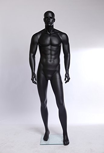 Euroton XM-11-8 mannequin abstrait peint en noir mat mannequin homme homme mannequin noir mâle mannequin noir