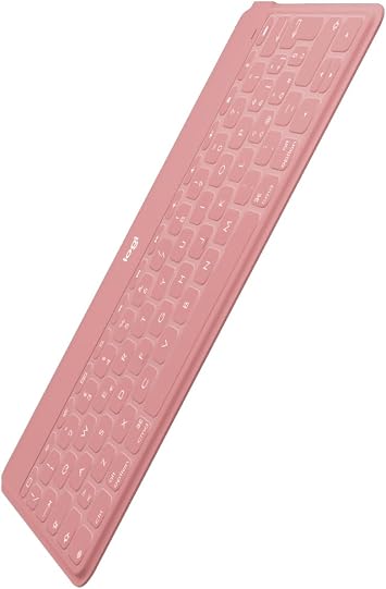 Logitech Keys to Go Wireless Keyboard Wireless Keyboard Ultralight and Silent for Windows Tablet iPad iPhone macOS iOS Suisse/Swiss (QWERTZ) Pink Bulk - without Packaging