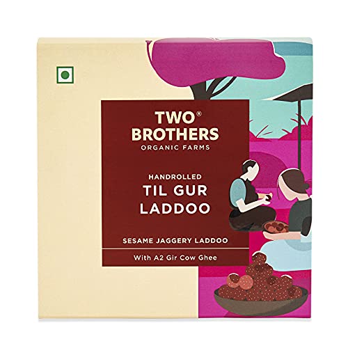 Image of Two Brothers Organic Farms Dink Sweet Laddu /Laddoo with Dryfruits | gond laddu No Sugar Handrolled (250 Gm)