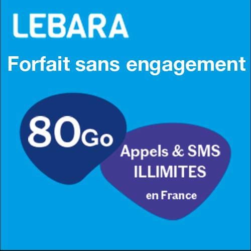 SIM-kort med 80 GB 5G, obegränsade samtal och SMS i Frankrike