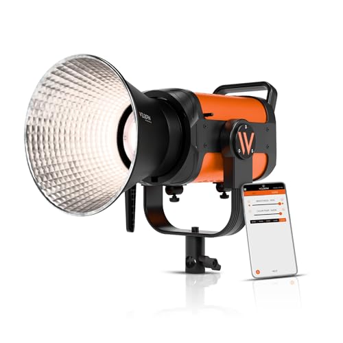 Image of Welborn VL-500B Bi-Color LED COB Continuous Light with App Control, 18cm Reflector, 500W - 3200K-5600K Adjustable Color Temperature, AC Powered, Ideal for Photography & Video Shooting (500B)