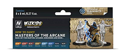Acrylicos Vallejo 080257 Farb-Set, WizKids Master of The Arcane, 8 x 8 ml Modellbau Cover
