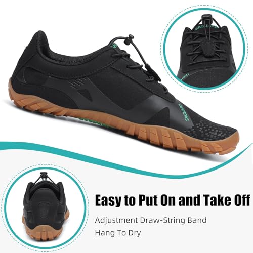 Image of SAGUARO Womens Mens Barefoot Shoes Minimalist Trail Runner Wide Toe Box Zero Drop Outdoor Cross Training Shoe