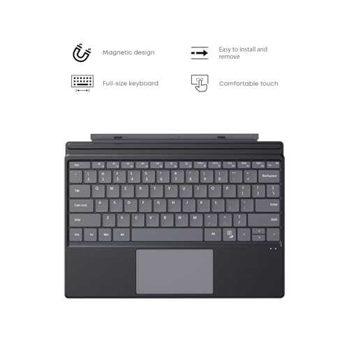 Image of CHUWI Hi10 Max Tablet Keyboard, Backlit Keyboard, 2 in 1 Magnetic Suction Keyboards, Original Wireless Magnetic Keyboards, Lightweight (Not Suitable for Hi10 X2)