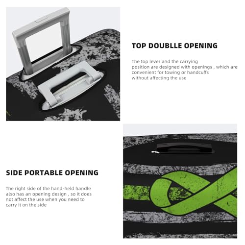 Travel Luggage Cover Mental Health Awareness America Flag Fashion Washable Baggage Suitcase Protector Fit For Luggage Large4