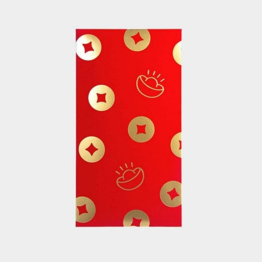 DOUKI Cardboard Wedding Bronzing Style Personality Creative Red Envelope Long And Short Birthday New Year's Blessing Bag-Tongqian-L