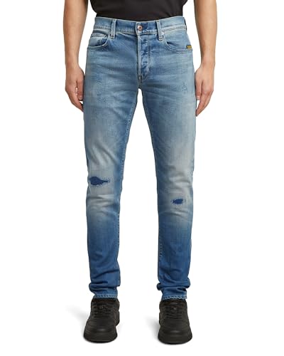 G-STAR Herren 3301 Slim Jeans, Mehrfarben (Faded new Moon Restored 51001-C052-H443), 28W / 34L 1