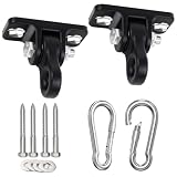 Playground Swing Hangers - Heavy Duty Hanging Swing Hooks, Anti-Rust Aluminum Alloy Outdoor Hanging Hardware for Swing Sets, Trees, Porches, 2 Pack with Screw Bolts