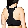 Jockey-Womens-Zip-Front-Seam-Free-Bra Jockey Women's Bras Mid Impact Zip Front Sports Bra, Black, m