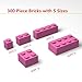 300Pcs Building Brick Bulk, Pink Bulk Bricks with 5 Sizes, Compatible with Lego and Parts and Pieces, Creative Building Block Toys for Boys Girls Ages 6 7 8 9 10 Years Old