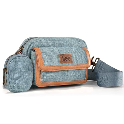 Image of Montana West x Lee Denim Small Crossbody Bags for Women Cute Shoulder Handbag with Headphone Pouch