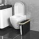 Toilettenpapier Aufbewahrung Korb mit Deckel,Klopapier Aufbewahrung für 9-12 Rollen Klopapier，Bambus Badezimmer Organizer,Perfekt für Aufbewahrung Badezimmer,Schlafzimmer(Schwarz)