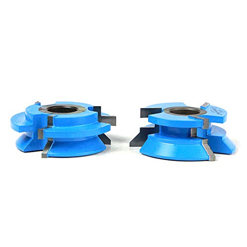 Amana Tool SC642 2Piece Carbide Tipped 3-Wing V Paneling Shaper Cutters Woodworking, 2-3/4 Dia x 1 x