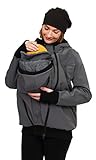 Nach der Geburt kannst du einfach die Einsätze tauschen. Mit dem Baby-Einsatz habt ihr beide genug Platz. Dein Kind hat eine regulierbare Kapuze und einen extra Windschutz im Nacken.