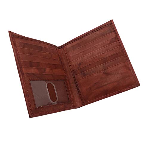 Men's RFID Cowhide Leather European Hipster Bifold Wallet One ID BD